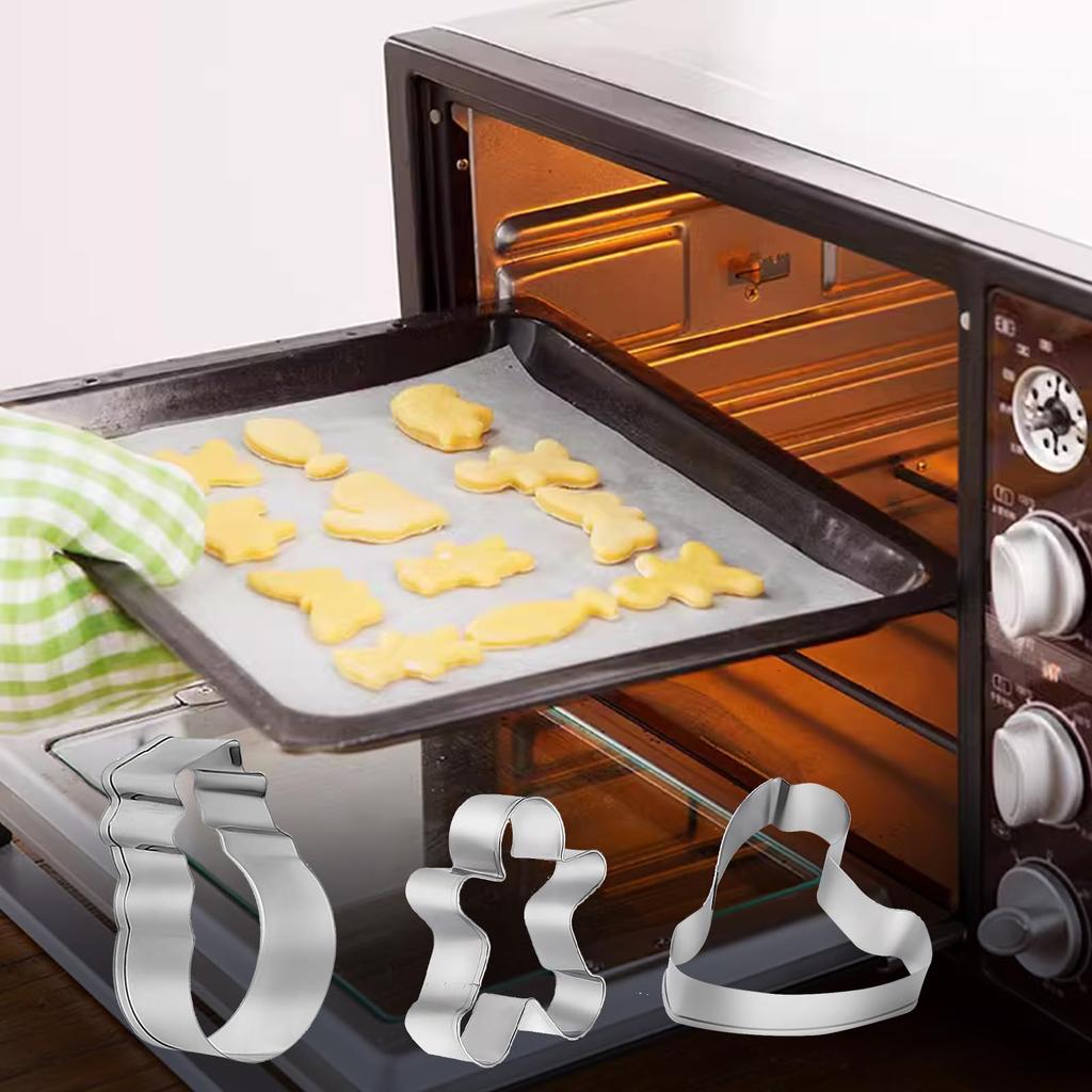 6/10pcs Set Christmas Cookie Cutters Baking Mould Kitchen Accessories DIY Mold Star Tree Stainless Steel Cookie Biscuit Tools