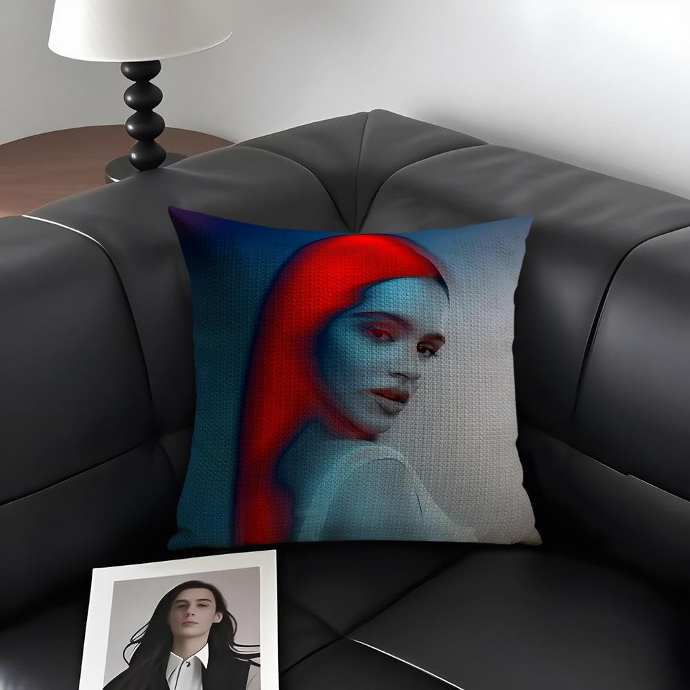 

RRosalia Singer Cushion Cover Natural Linen Organic Fabric DoubleSided Printing Sofa Home Decor Gift Pillow Case 30x30cm