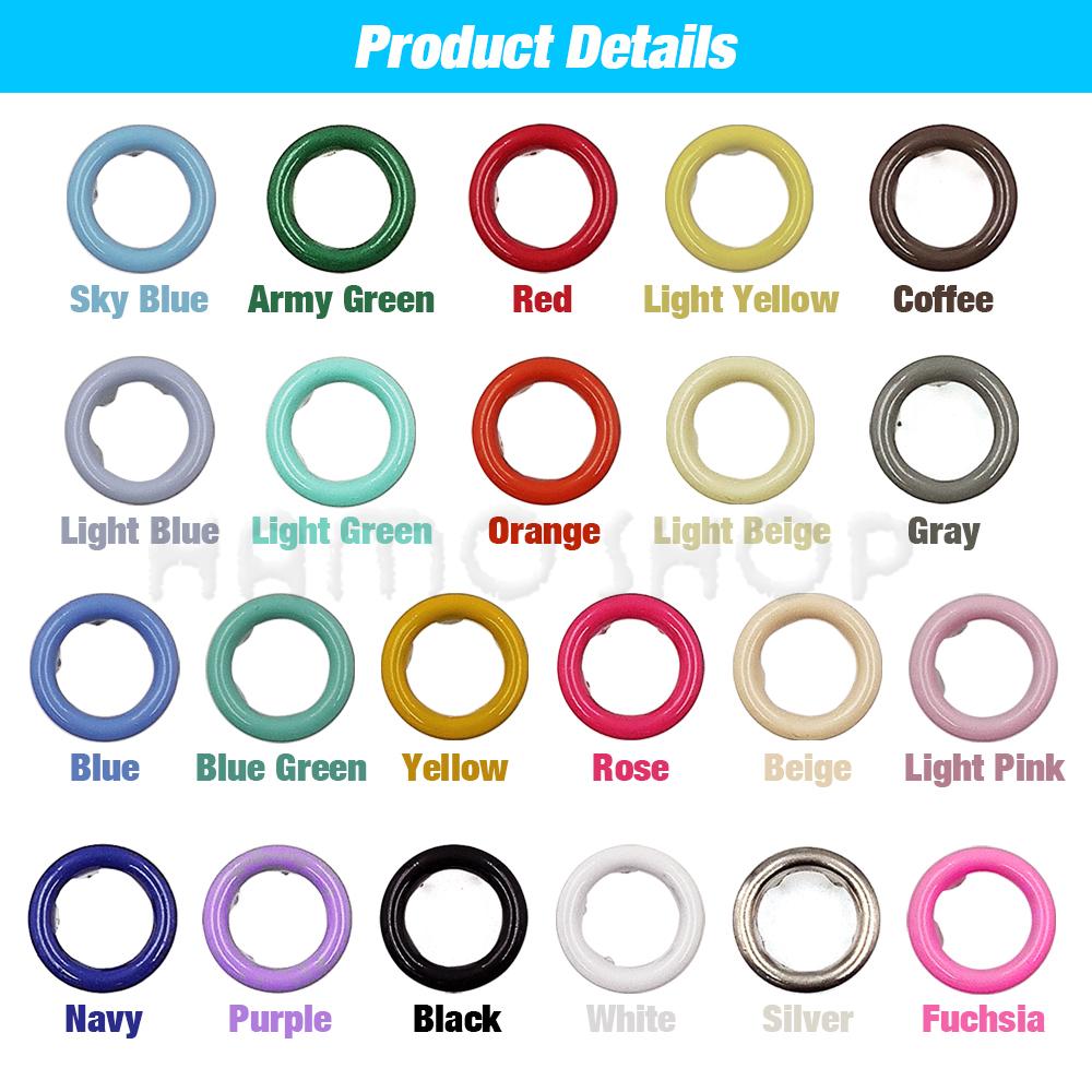 50-100Pcs Metal Prong Snap Button Hollow/Solid Press Prong Ring Button Studs Fasteners For Clothes Garment Sewing Bags Shoes