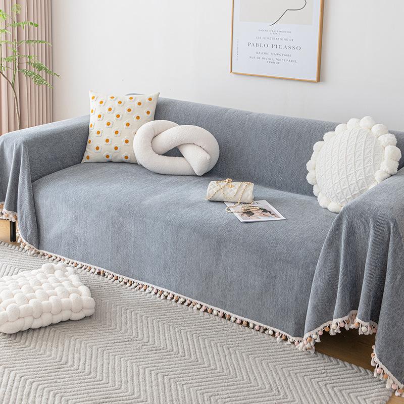 Chenille Sofa Cover Towel Four Seasons Universal Waterproof Non-Slip Sofa Cover Anti-Scratching Cloth Cushion Dust Cover