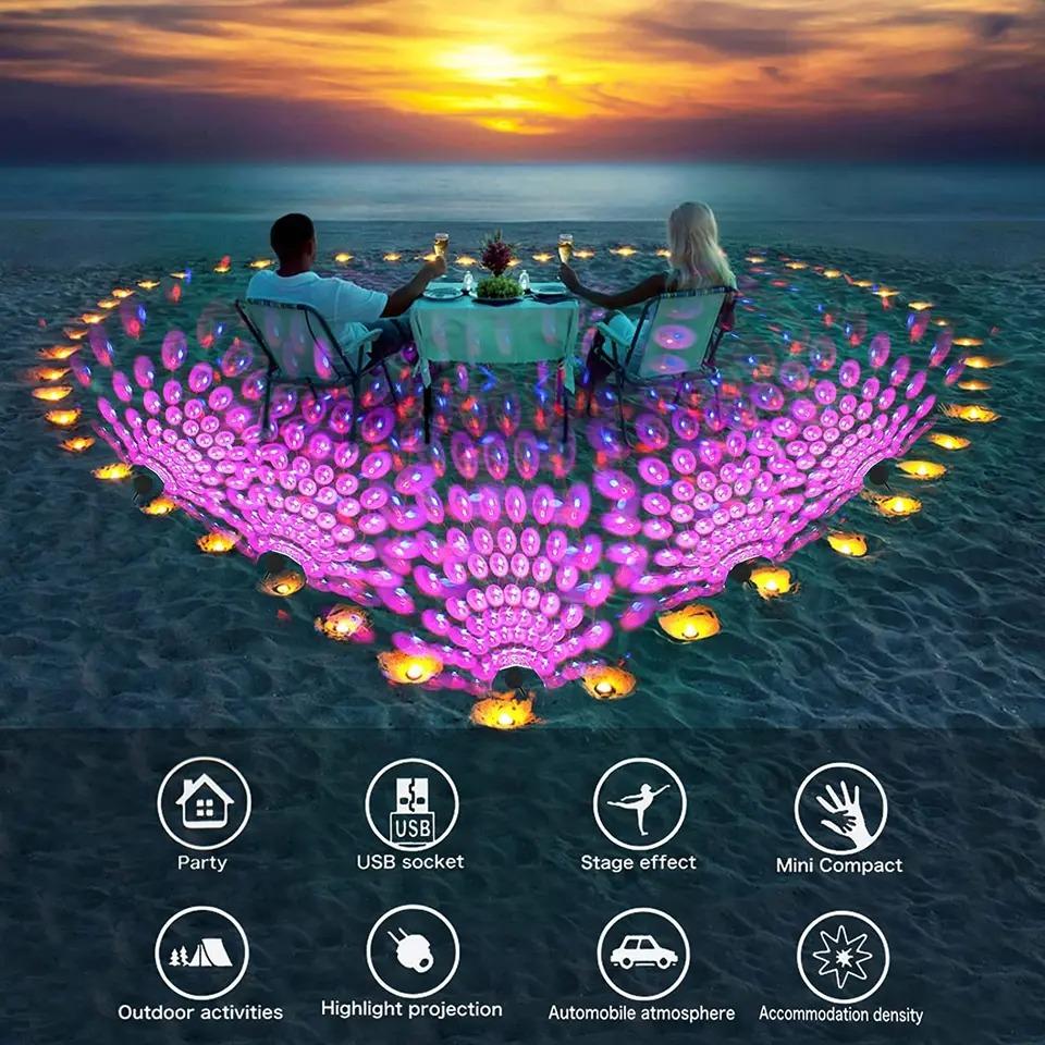 3W lumières d'ambiance de voiture projecteur de toit de voiture lumière DJ lumière Disco fête lampe de décoration ambiante Port USB RGB Auto décoration Soundlights