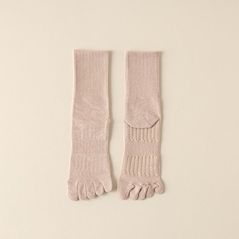 

Носки с пятью пальцами, Женские носки до середины икры, Хлопковые носки с массажной подошвой, Дышащие и влагоотводящие, Носки с длинным носком 1 pair