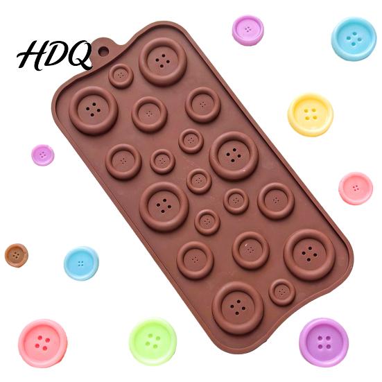 Handmade Soap Making Button Silicone Mold Food Grade Non Stick Chocolate Candy Casting Tray Tray Flexible Easy Release Mold for DIY Baking