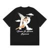 Mens Oversized Vintage Washed Cotton T-Shirt With Cartoon Animal Print Streetwear Loose Fit Short Sleeve Tee