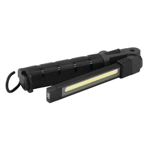 SK11 Rechargeable LED Work Light, 350lm Main (Infinitely Dimmable) / 100lm Top, 180-Degree Opening and Rotating, Magnetic Bottom, USB-Type C Charging,
