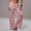 Pantaloni Larghi da Donna con Paillettes Vita Alta Coulisse Elastico Vita Vestibilità Larga Pantaloni Lunghi Festa in Spiaggia
