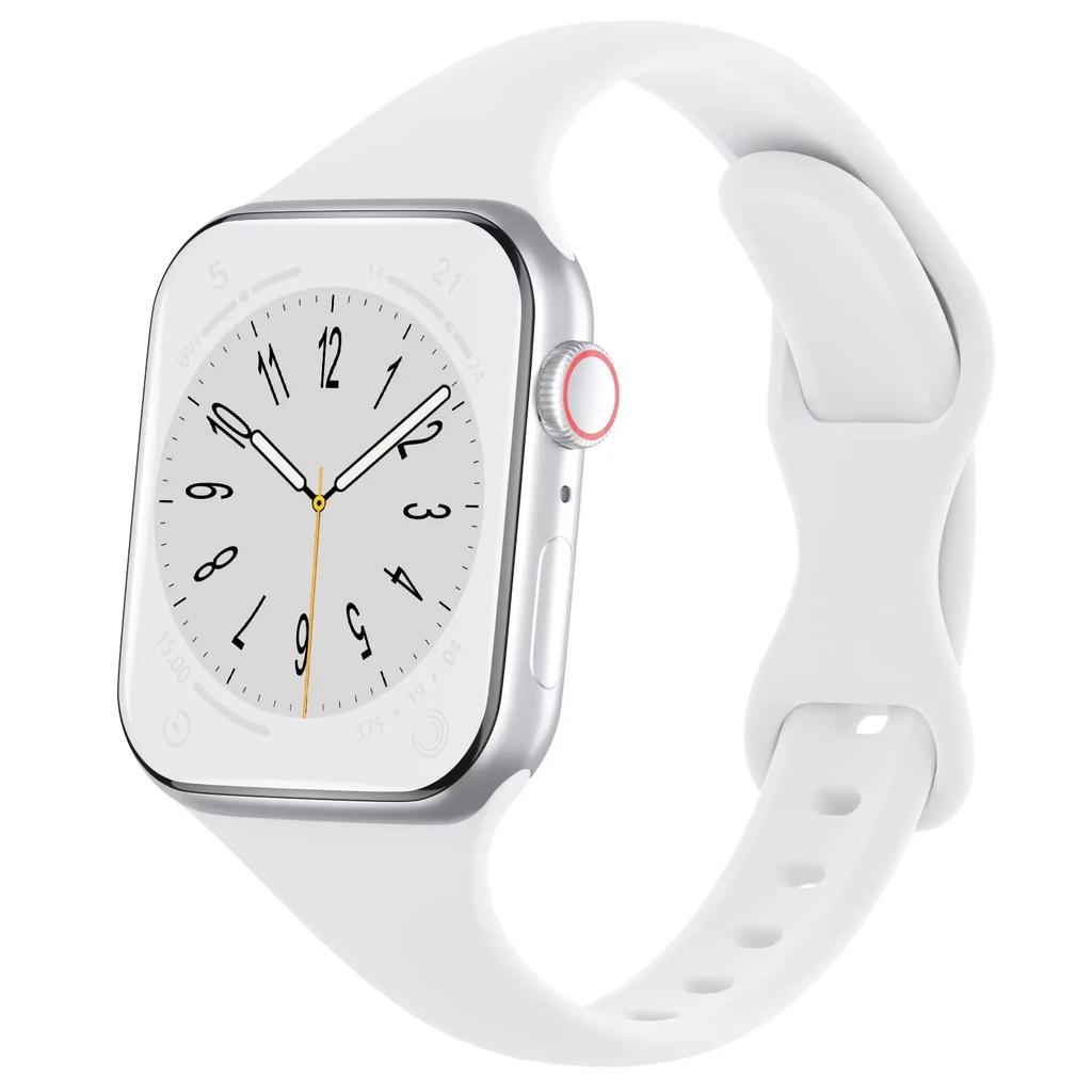 Slim strap for Apple watch ultra 2 3 band 49mm 46mm 44mm 41mm 45mm correa Silicone bracelet iWatch series 11 8 7 3 9 10 SE 40mm
