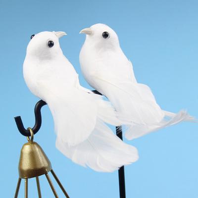 2 Adet Kuşlar Simülasyon Yapay Tüy Güvercinler Tüy Park Alışveriş Merkezi Süsleme