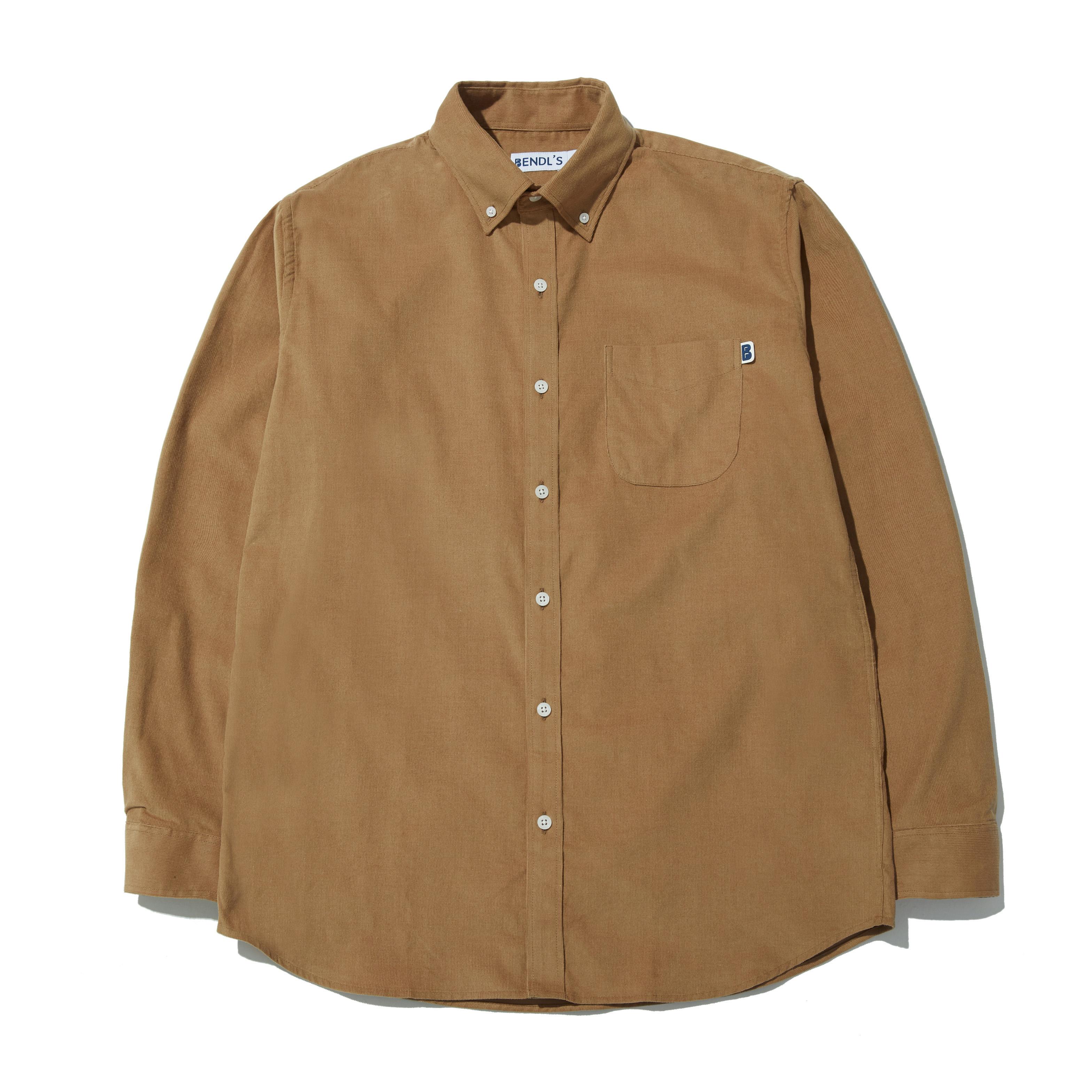 Bendles Corduroy Patch Shirt - Camel Camel/L