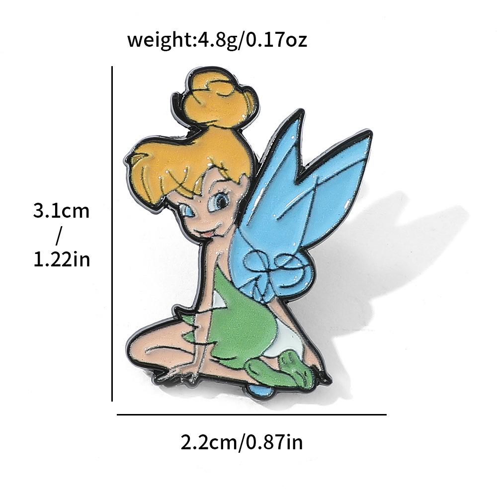 Cartoon Character Pixie Metal Badge Peter Pan Alloy Brooch Little Squirrel Alloy Pin
