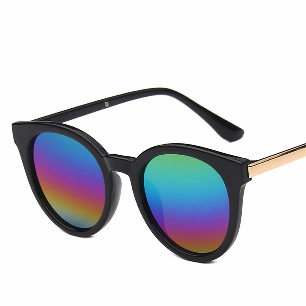 Fashion Brand Sunglasses Cat Eye Multicolor With Mirror Coated Lens For Women