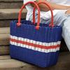 Wear Resistant PVC Woven Picnic Basket For Camping Outdoor Gatherings And Beach Parties With Large Capacity