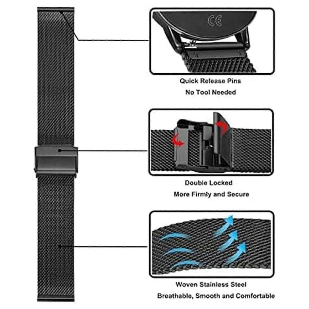Pro hodinky Garmin Venu X1 Řemínek Milanese z nerezové oceli s přezkou - Růžové zlato