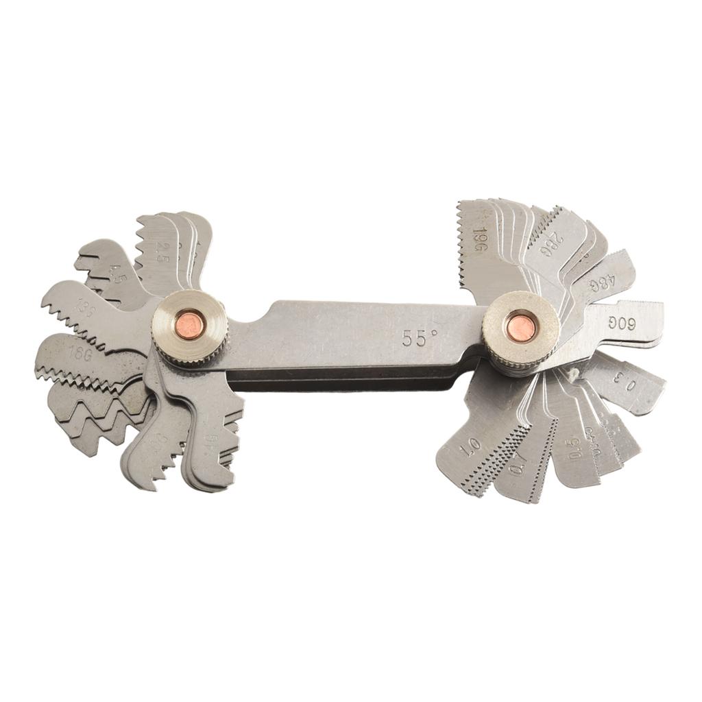 Professional Stainless Steel Thread Gauge for Accurate Thread Identification Metric 60 Degrees Inch 55 Degrees