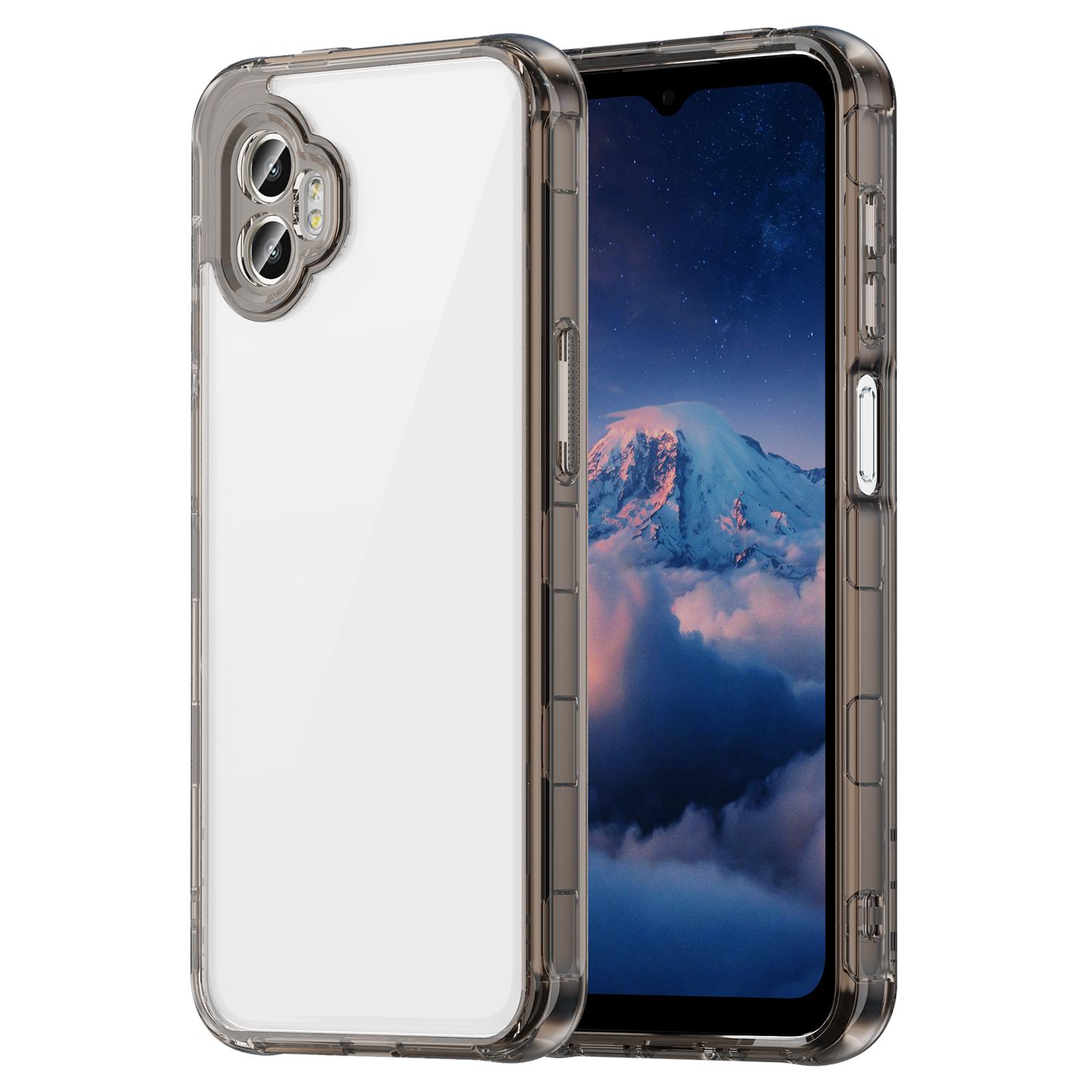 

For Samsung Galaxy XCover7 Pro Case TPU+Acrylic Phone Back Cover Anti Yellowing Black