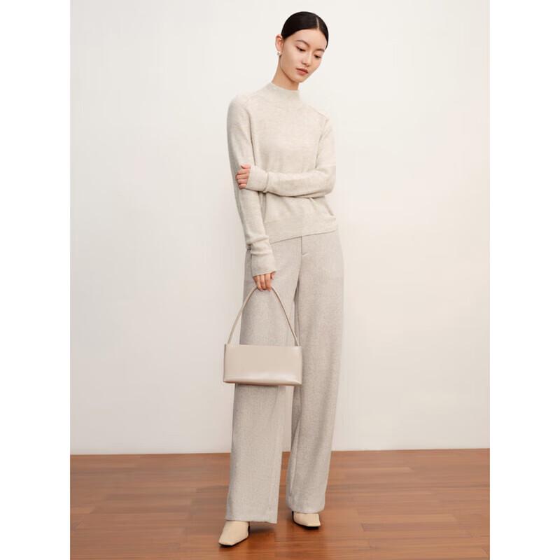 

Women s Seamless Wool Blend Half-Turtleneck Sweater L