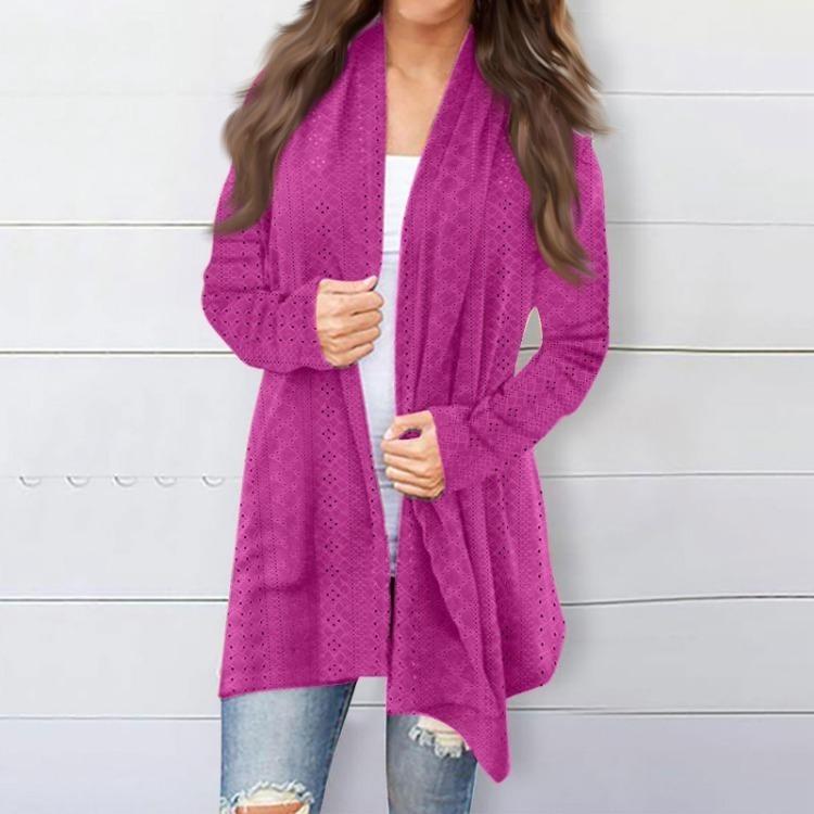 

Fashion Women Long Sleeve Casual Cardigan Coat Solid Color Jacket XXL