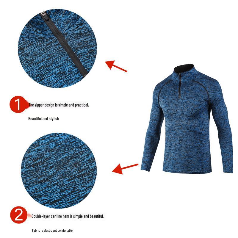 Men's Quick-Dry Long Sleeve Compression Training Suit for Basketball & Gym