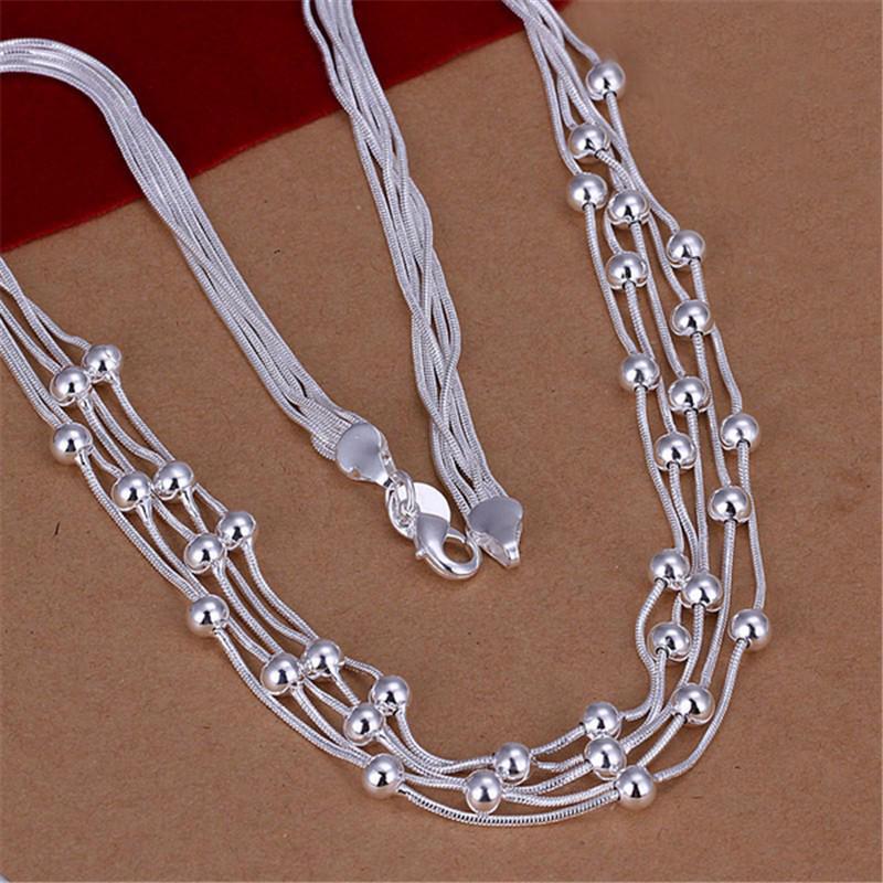 Cross Accessories Five-Line Light Bead Silver-Plated Bracelet for Women