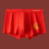 LangSha Men's Red Pure Cotton Boxer Briefs - Year of the Horse (2-Pack)