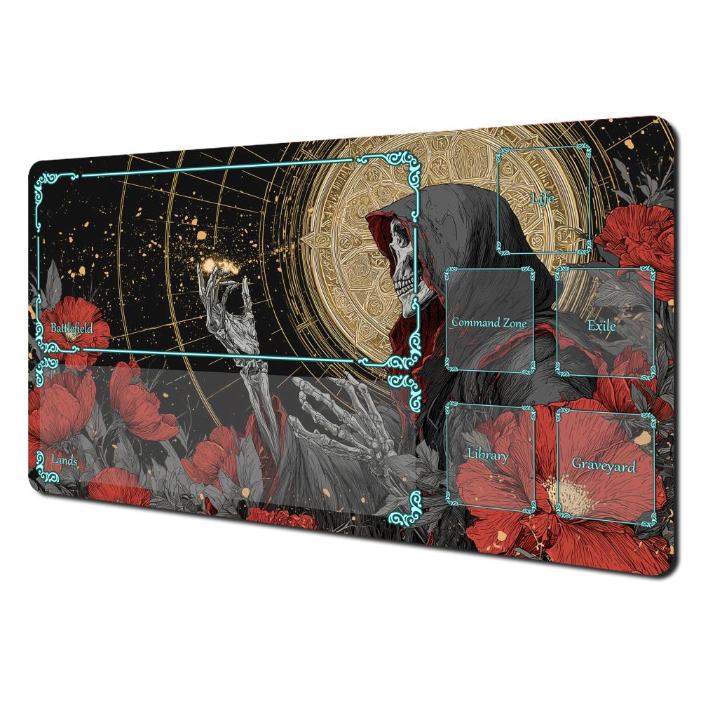 Gothic Aesthetic Skull King Magic Card Battle Mat Mtg Playmat Antislip Base 35x60cm Gathering Gaming Mat Board Game Mat For Tcg