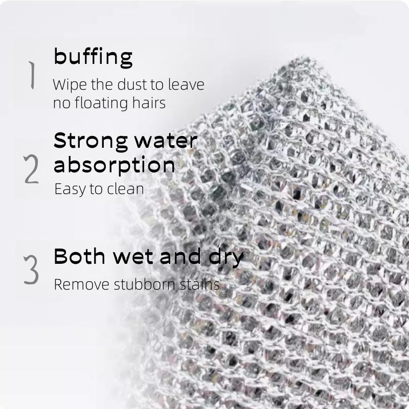 Ściereczka z kulki stalowej Trwała Gruba Gospodarstwo Domowe Kuchnia Nieolejowa Srebrna Jedwabna Ściereczka do Czyszczenia Czysta Ściereczka Nierdzewna