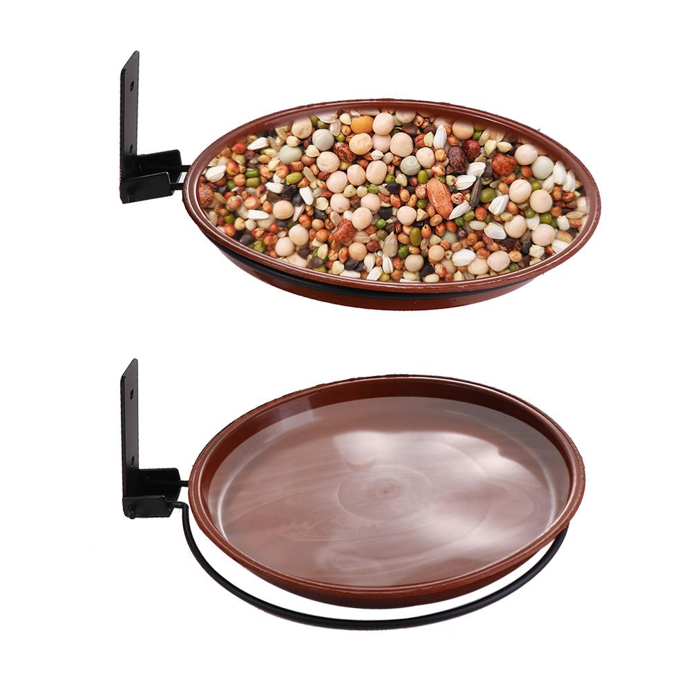 Removable Outdoor Adjustable Hanging Bird Food Trays Bird Bath Bowl Bird Feeder Pet Water Feeder