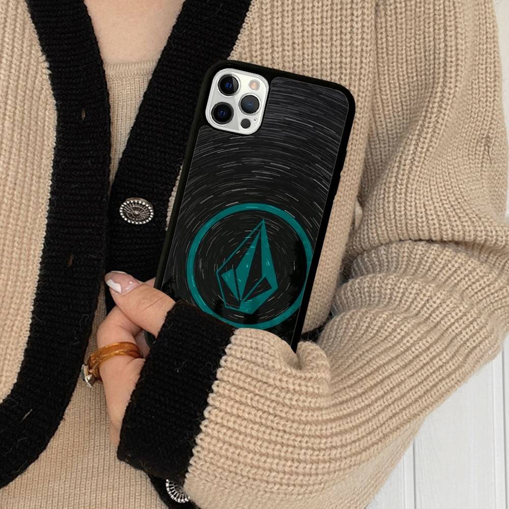 V-Volcom LOGO Fashion For IPhone 17 16 15 14 13 12 11 Pro Max Plus Shockproof PC+TPU Phone Back Cover