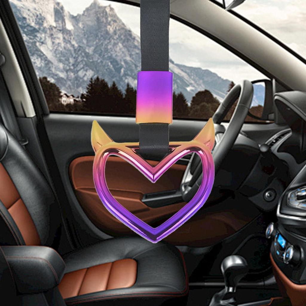 Pasek Uchwyt Samochodowy w Kształcie Serca Serca do Samochodu Wiszące Pętle na Tylny Zderzak Pierścień Ostrzegawczy Wnętrze Pojazdu Dekoracja Autokaru Osoby Starsze