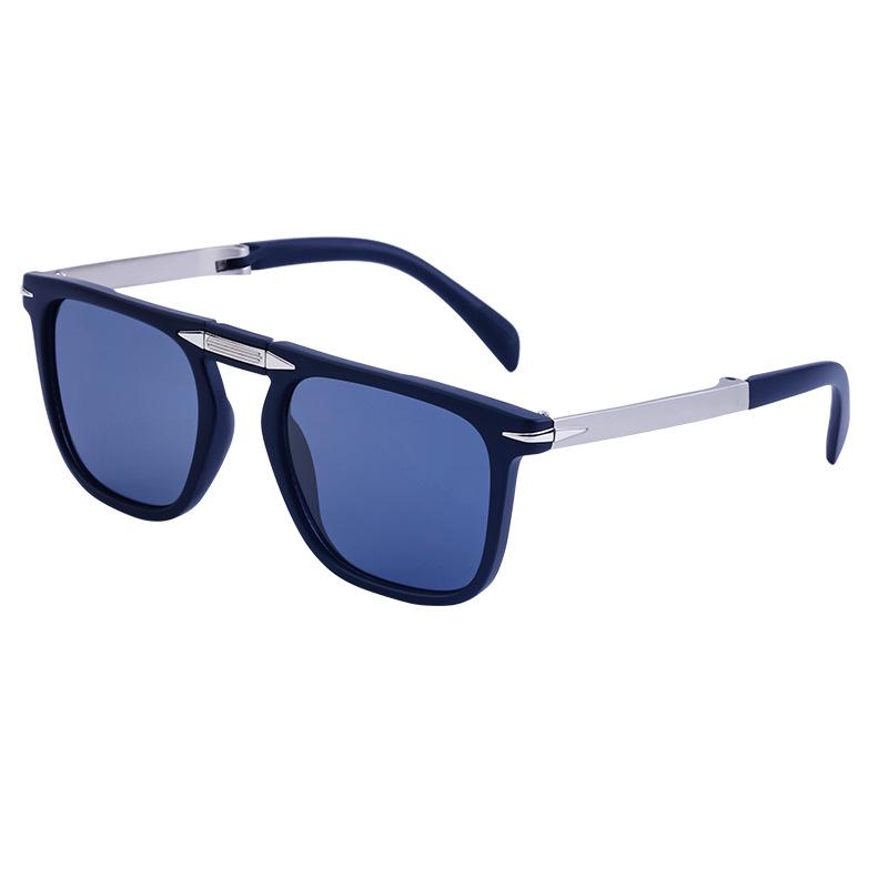 Retro Square Folding Polarized Sunglasses for Men's Fishing and Driving