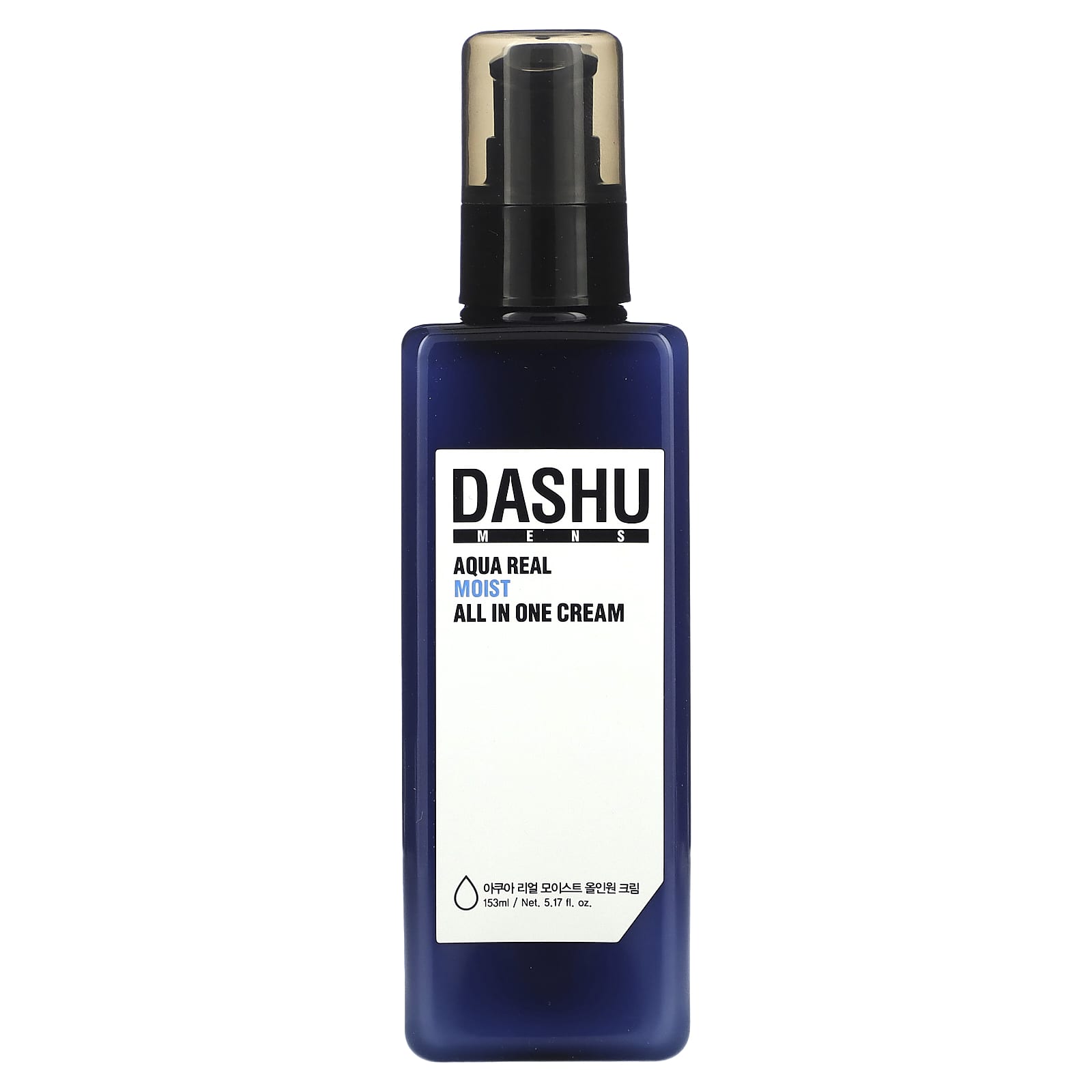 

Dashu, Men s, Aqua Real Moist All-in-One Cream, 153 мл (5,17 рідких унцій)