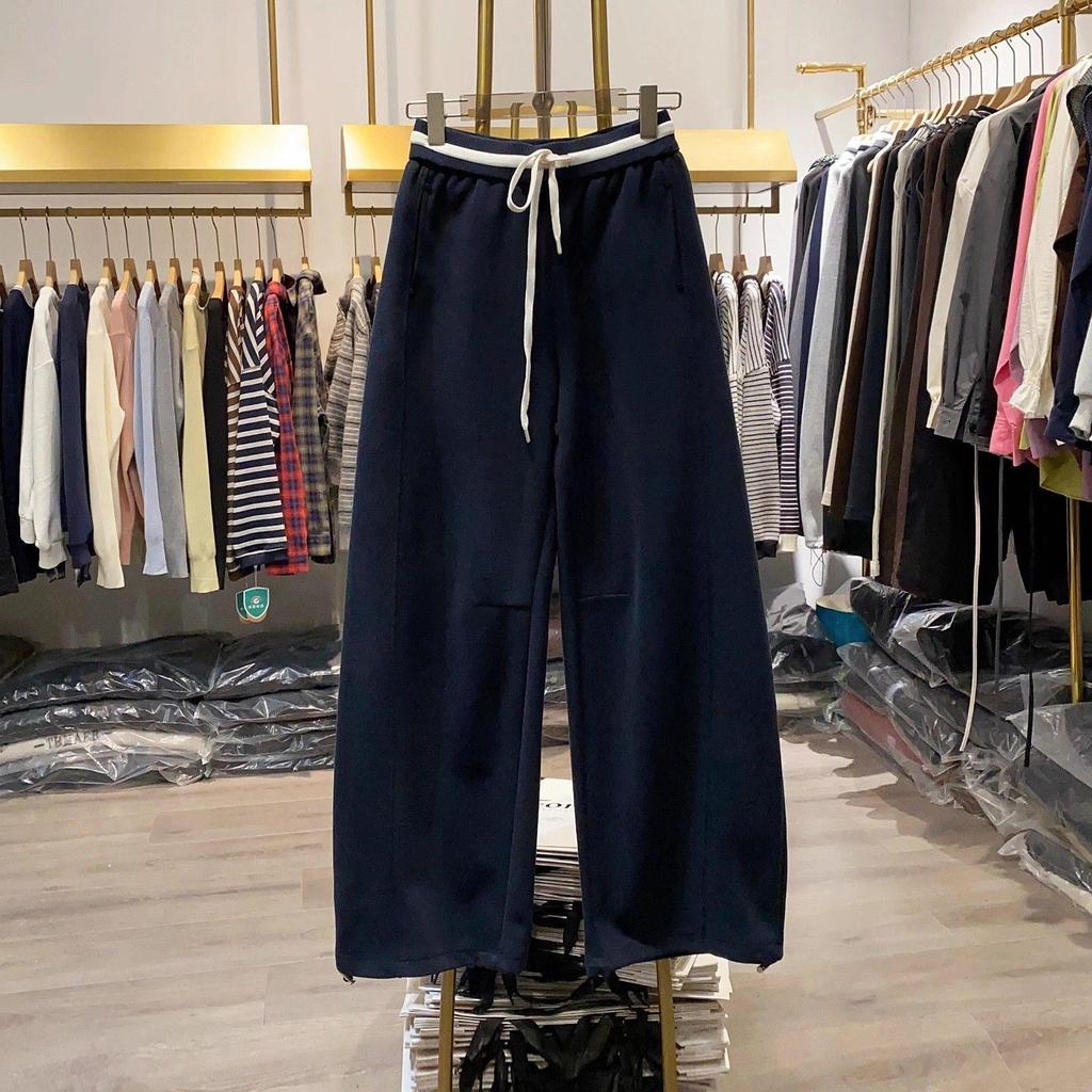 Color-Block High-Waist Patchwork Lässige Jogginghose für Damen - Winter 2026 Neuankunft, Mit Samtfutter, Lockerer Schnitt, Lange Hose