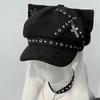 Trendy Painter Hat Eyelet Fashion Hat British Beret for Dating Photography Cabbie Headwear Painter Hat