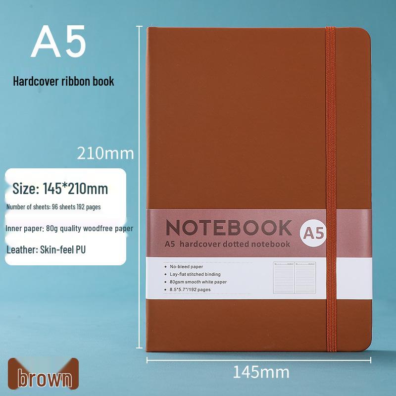 A5 Cross-Border Business Notepad with Strap - Refillable Student & Office Journal