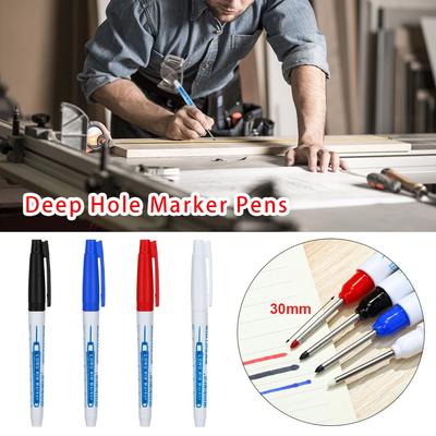 Convenient Multi-purpose Craftwork Long Head Markers Mark Tool Deep Hole Marker Pens Carpenter Pen