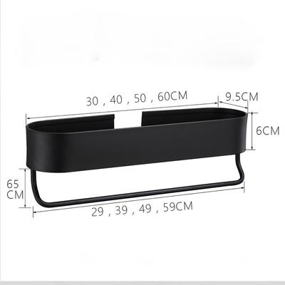 Scaffale da Bagno 30cm Scaffale da Doccia in Alluminio Nero Scaffale Angolare da Bagno Montato a Parete Supporto Portaoggetti da Cucina in Alluminio Nero