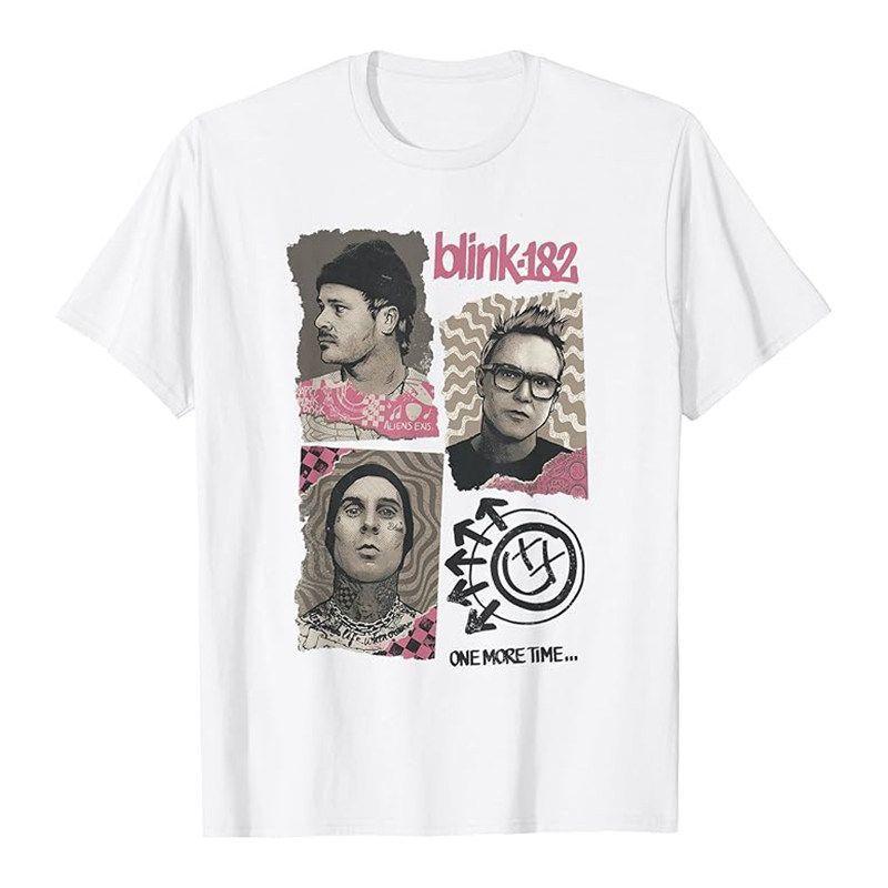 

Wink 182 Band Punk Rock American Vintage Streetwear ShortSleeved Mens and Womens Pure Cotton TShirt M