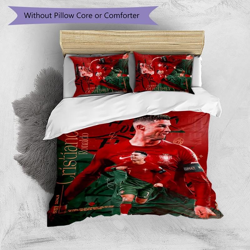 CRF 7 3pcs Bedding Set Duvet Cover Closure Includes 1 Duvet Cover & 2 Pillowcases for All Seasons Bedroom Home Dorm Decor