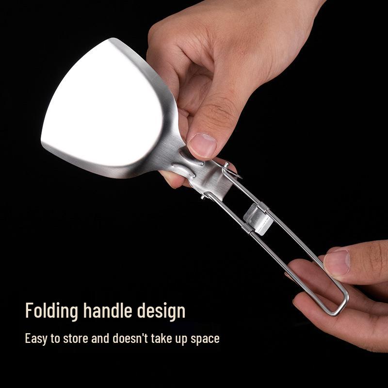 304 Stainless Steel Portable Camping Cookware Set with Spatula and Ladle