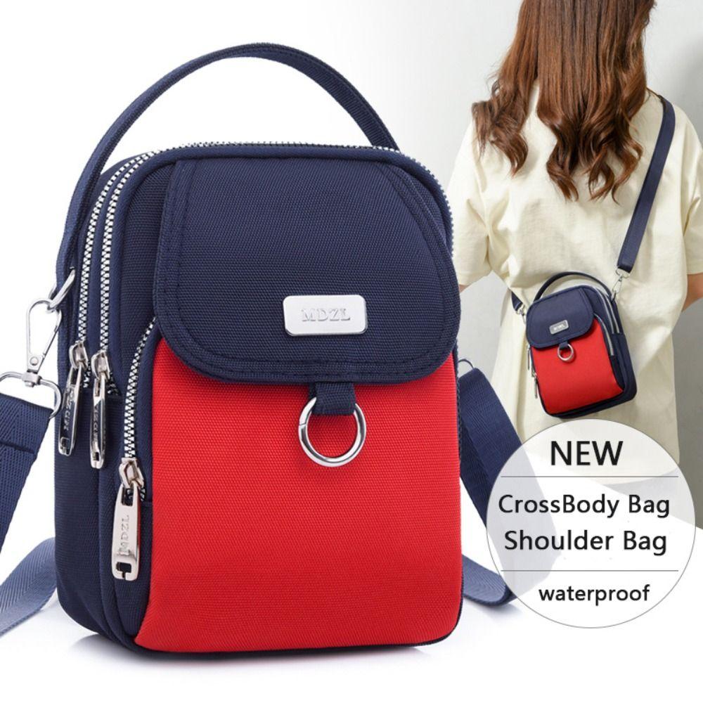 

Многослойная сумка через плечо на молнии Сумка CrossBody Trend Handbags Girl