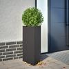 Vidaxl Garden Planters, 2 Pcs, Black, Triangular, 40X34.5X70 Cm, Steel