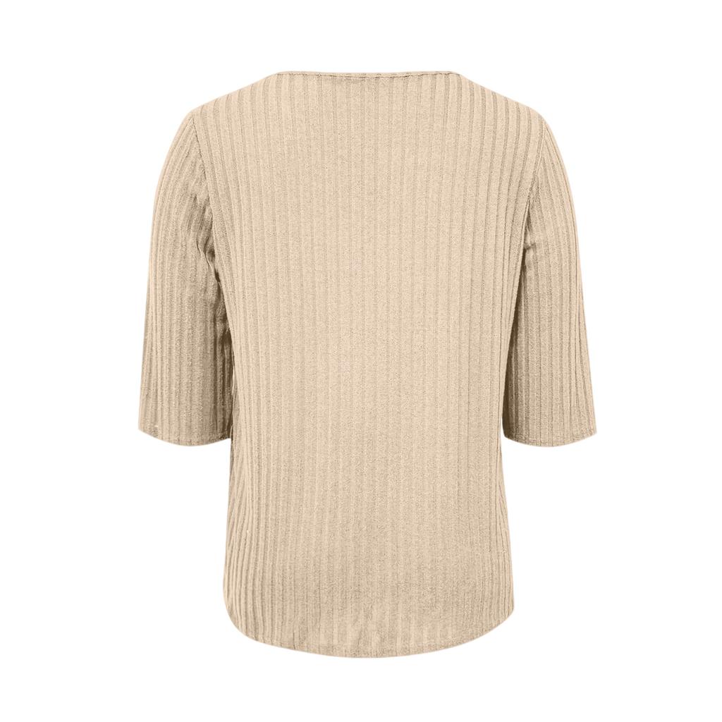 Women's Casual Fashion Comfortable V-Neck Button Sweater Warm Top