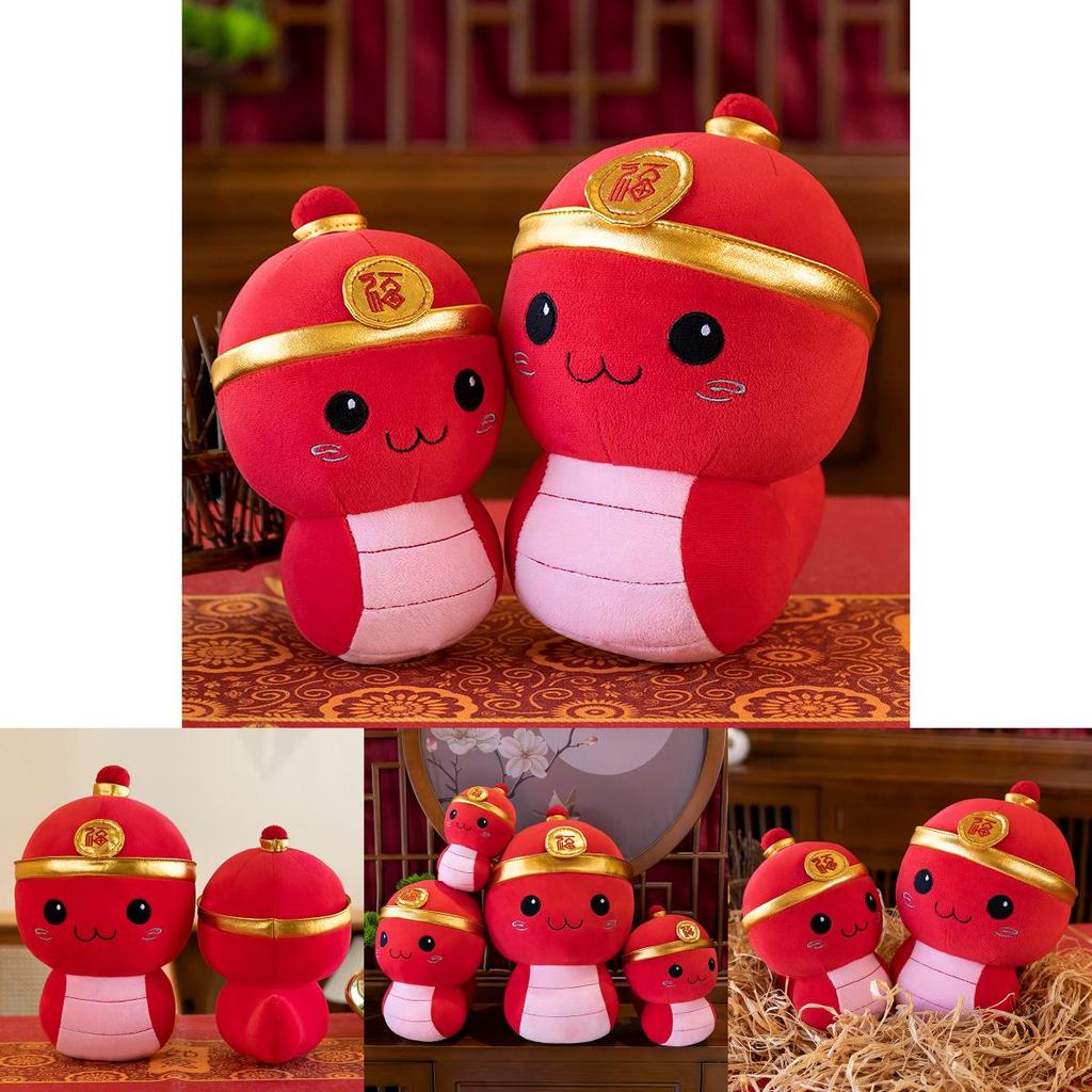 Adorable Plush Snake Doll Cute Zodiac Snake Toy Soft Stuffed Animal Gifts For Kids