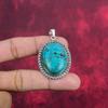 Blue Turquoise Jewelry, 925 Solid Sterling Silver Pendant Handmade Gemstone Jewelry, Gifts For Wife Brand New Pendant