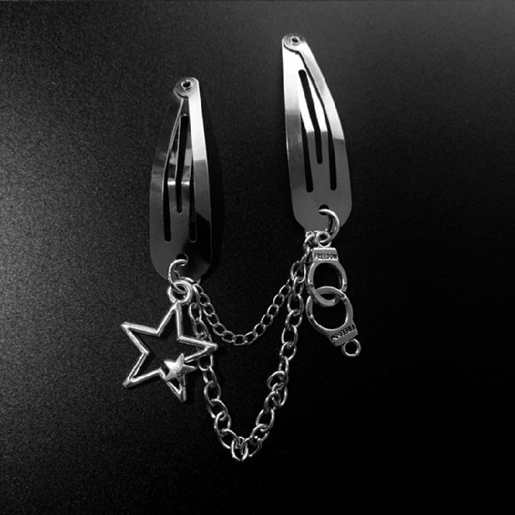 Metal Chain Hair Clip Snap Hairpin Retro Hair Barrettes Hairstyle Making Supply