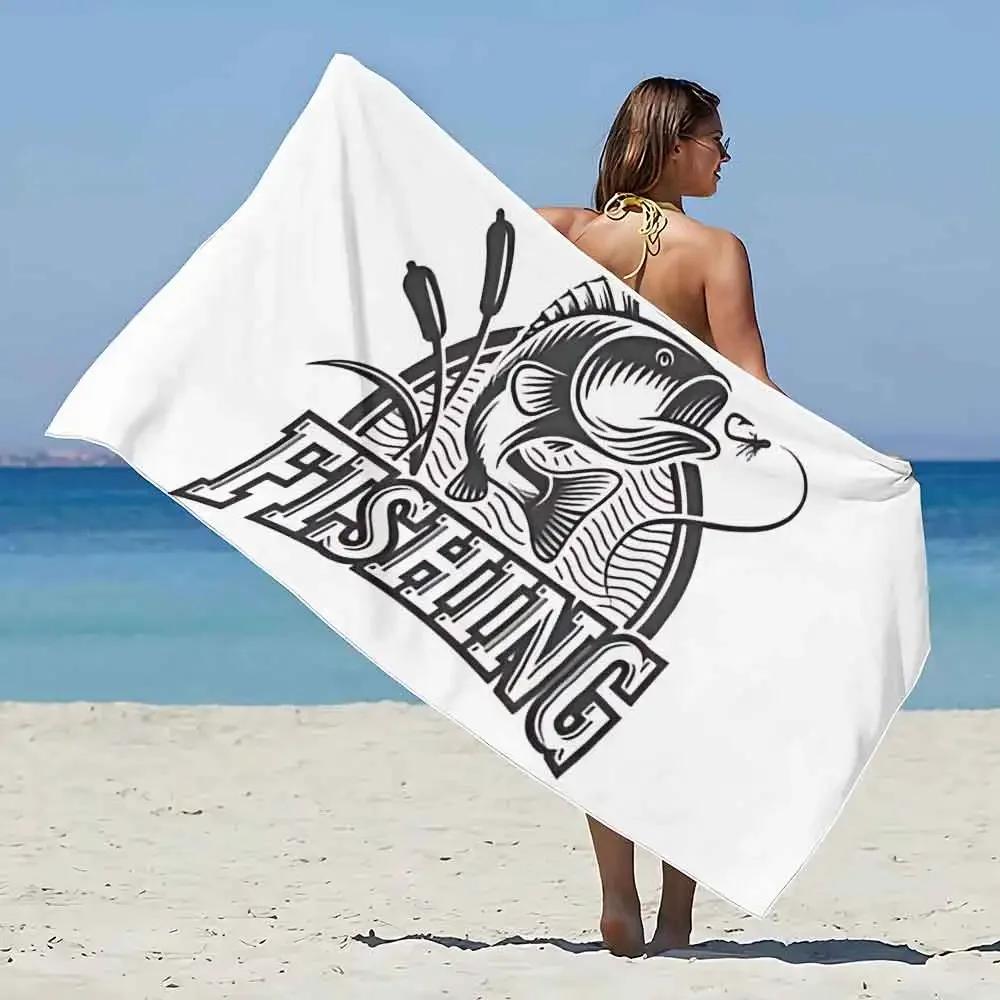 Asciugamano da Spiaggia con Stampa Nash Fishing - Asciugamano Morbido Assorbente per Appassionati di Pesca, Design Unico per l'Uso Quotidiano e il Comfort