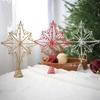 Christmas Tree Top Ornament Metal Star Shaped Tree Toppers Irregular Decoration for Home and Mall Parties Supplies