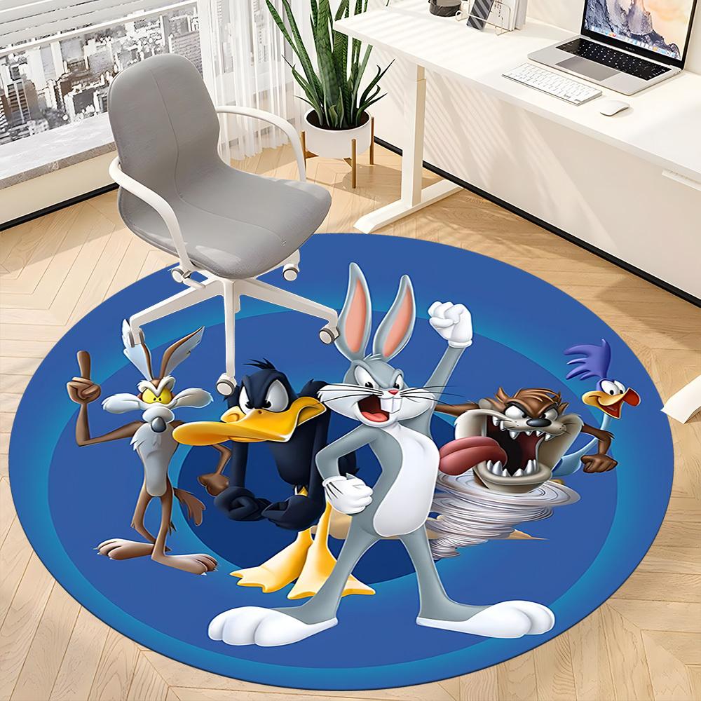 1pc Bugs Bunny Looney Tunes Office Round Area Rug, Bedroom Living Room Home Decor, Room Deco, Offic A1016112