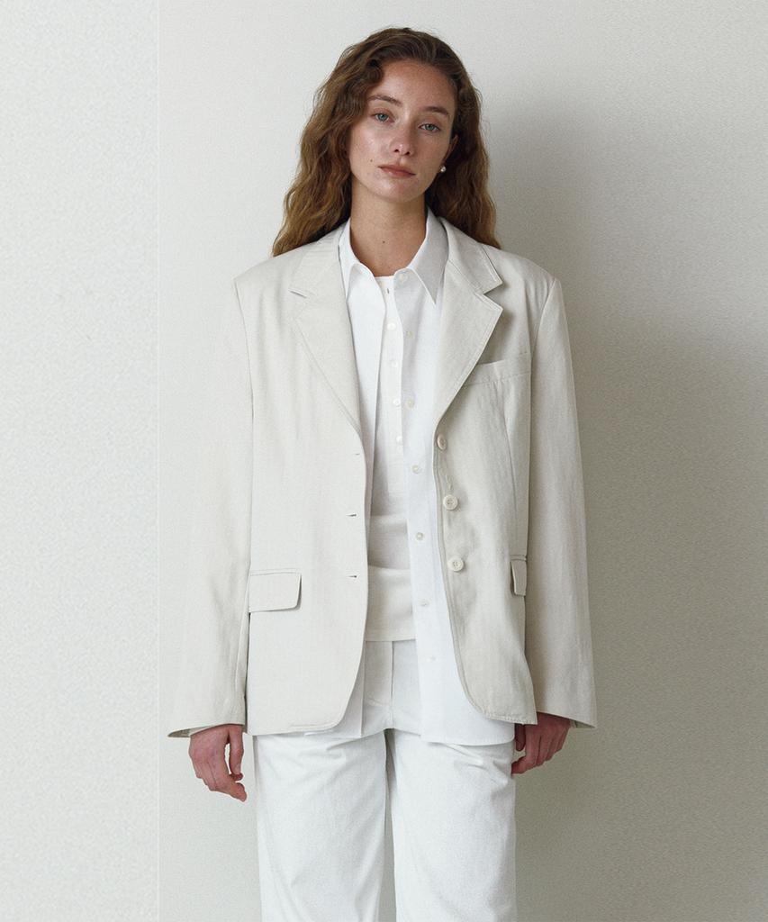 Renej Patek Tailored Jacket-Cream (3Colors)