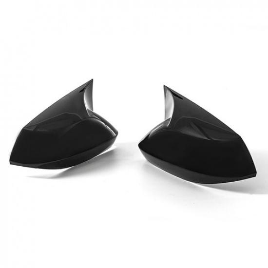 Gloss Black OX Horn Rearview Mirror Cover Cap Fits Toyota Corolla 2019-2023 New